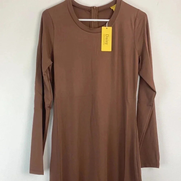 Adult Basic Long Sleeve Bodysuit Unitard Mocha Gym Yoga Workout One-Piece Dance - Picture 2 of 8